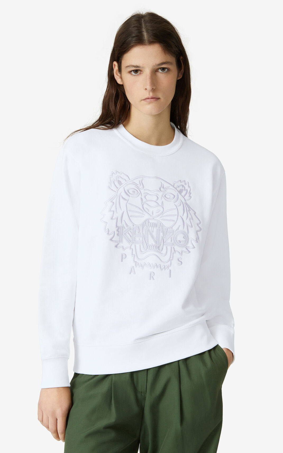 Kenzo Tiger Sudadera Mujer Blancas | 1568427-SY